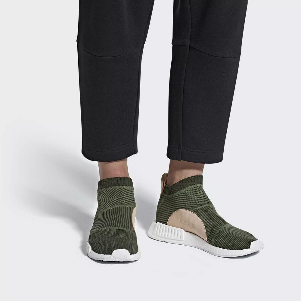 Adidas NMD CS1 Primeknit Tenis Verdes Para Hombre (MX-87094)